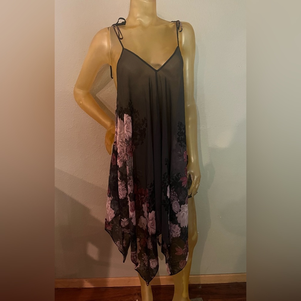 Midnight Bakery Floral Sheer Nightgown/Dress/Swimsuit Coverup. NWT